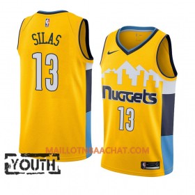 Maillot NBA Denver Nuggets Xavier Silas 13 2018-2019 Nike Jaune Swingman - Enfant
